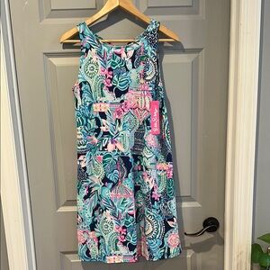 Lilly Pulitzer Vibrant Floral Mini Dress - Blue and Pink